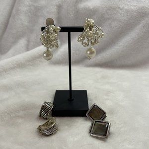 Vintage bundle 3 pair‎ CLIP ON earrings